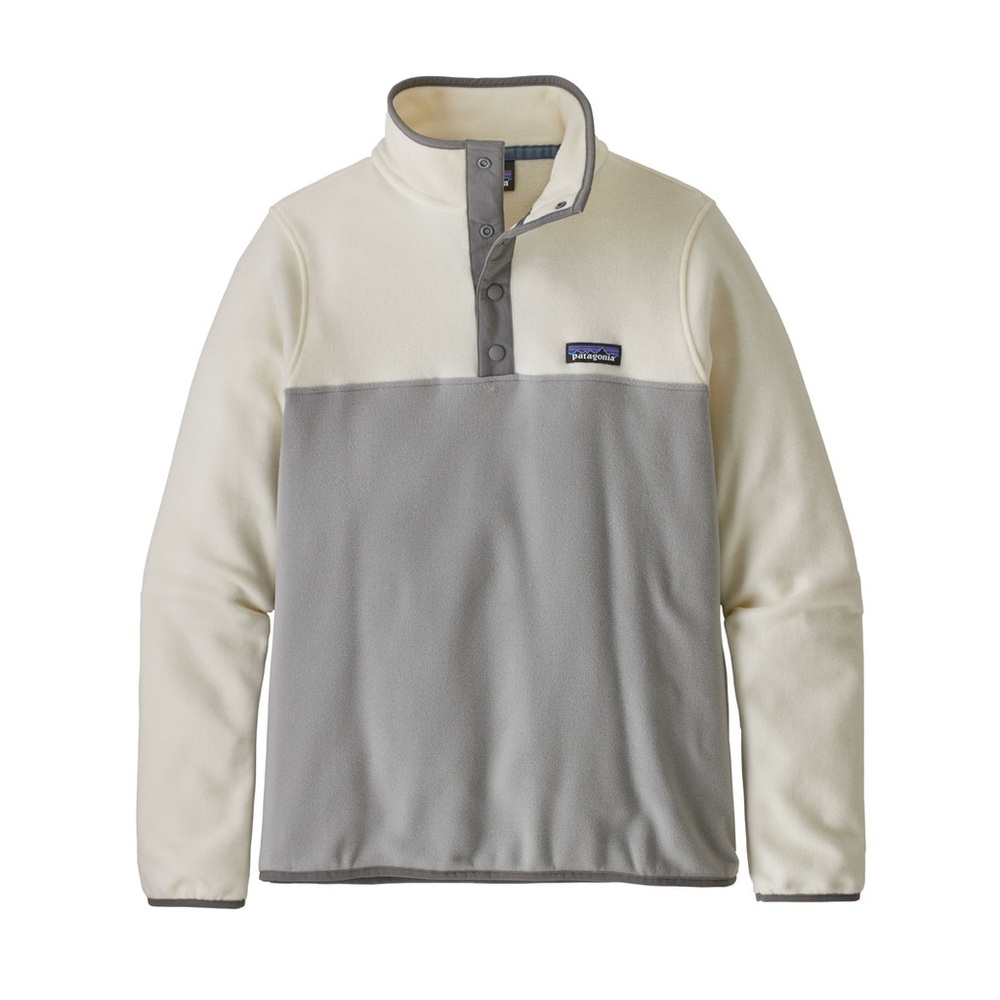 Patagonia Snap T Cream and Gray Fleece Sweatshirt